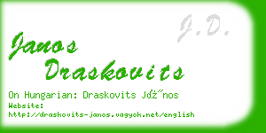 janos draskovits business card